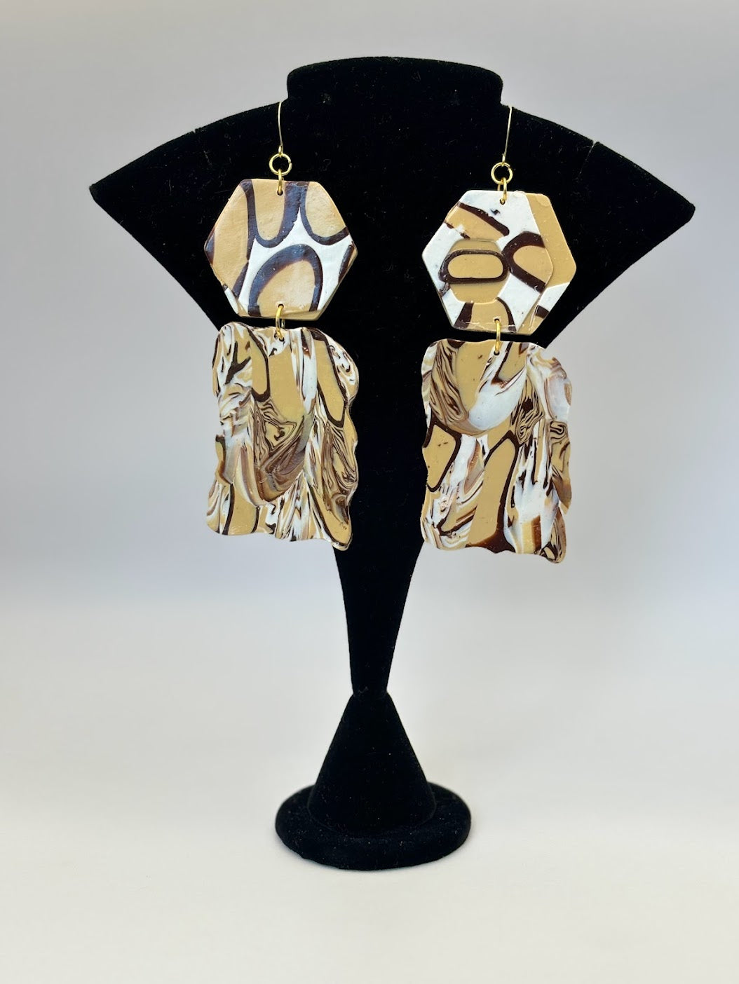 Polymer Clay Earrings - Coco Cream