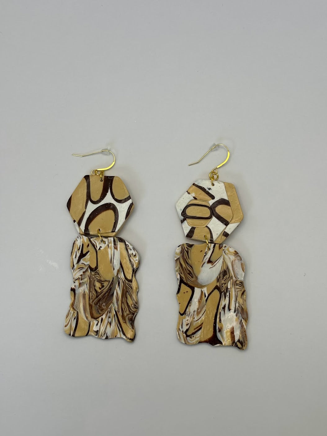 Polymer Clay Earrings - Coco Cream