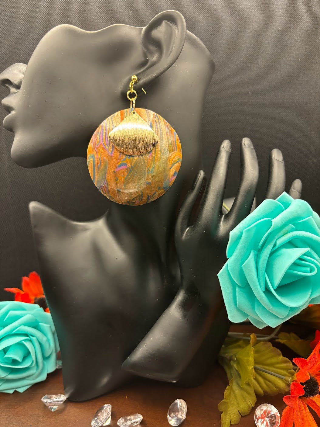 Polymer Clay Earrings - The Queen